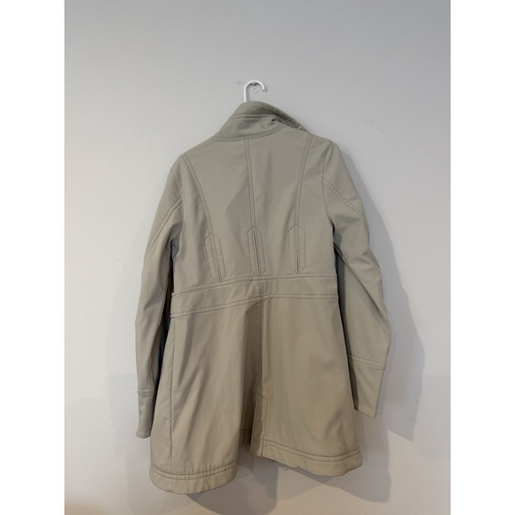 Women's Athleta Zip Up Outdoor Rain Long Jacket In Tan Size Large - Picture 4 of 4